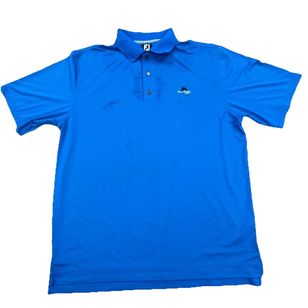 Foot Joy Polo Shirt Men Large Blue FJ Performance  Pine‎ Ridge Golf Club Adult